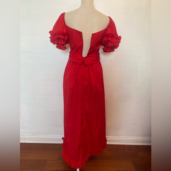 AMAZING VTG CAROL GOWNS BY MR WALTERS RED PROM DRESS 1980’S - Picture 4 of 10